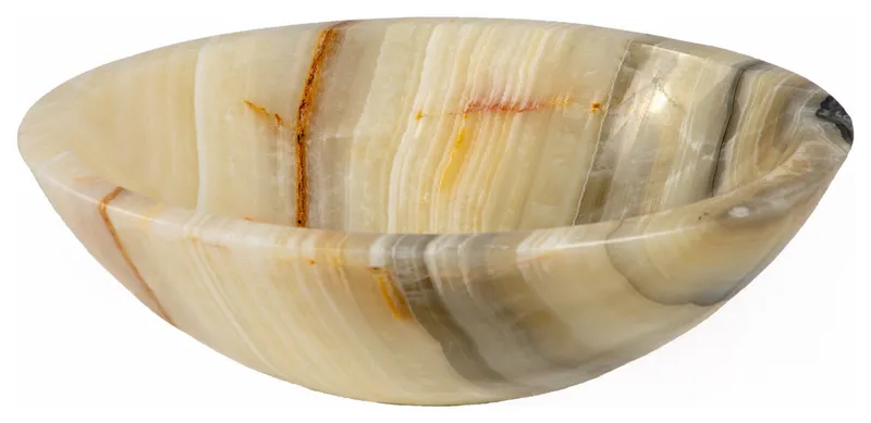 Honey Onyx Vessel Sink, White Translucent Onyx