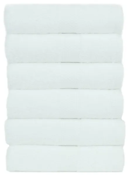 Honeycomb Luxury Hotel and Spa Hand Towel, Set of 6, White
