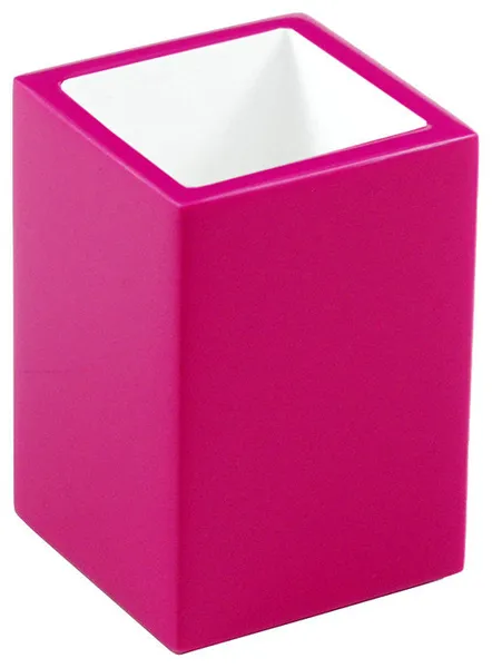 Hot Pink Lacquer Bathroom Accessories, Brush Holder