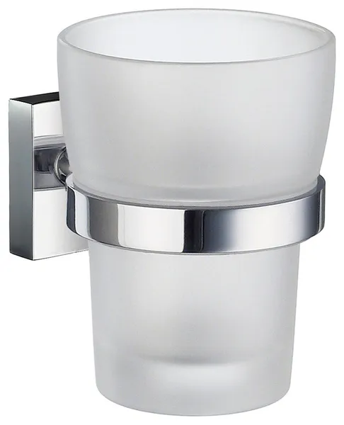 House Holder With Glass Tumbler Chrome