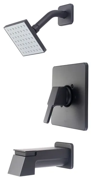 i3 Single Handle Tub/Shower Trim Set, Matte Black