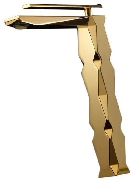Ikon Luxury Vessel Sink Faucet, Polished Gold