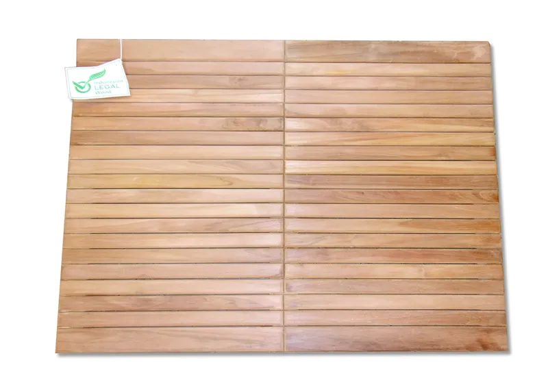 Indoor/Outdoor Teak Shower Mat...36" x 30" X 1.5"  14 lbs, by Windsor Teak
