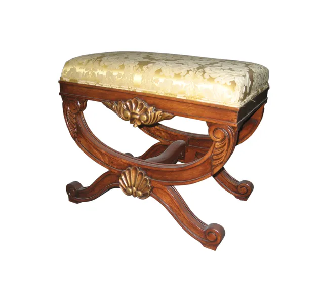 Infinity Upholstered Solid Wood Stool