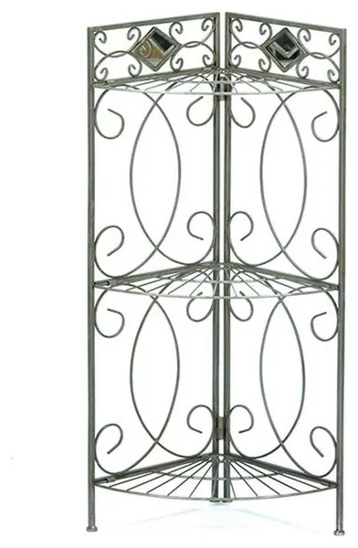 Isabella Corner Rack, Pewter/Gun Metal