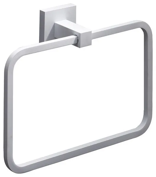 Italia Bianca Series Towel Ring, Matte White