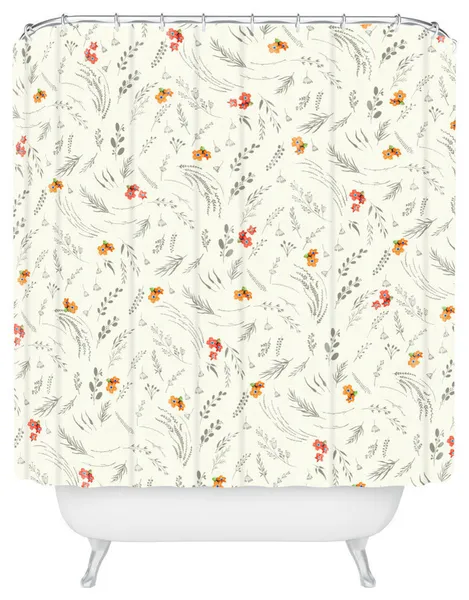 Iveta Abolina Caramel Cream Shower Curtain, 72"x69"