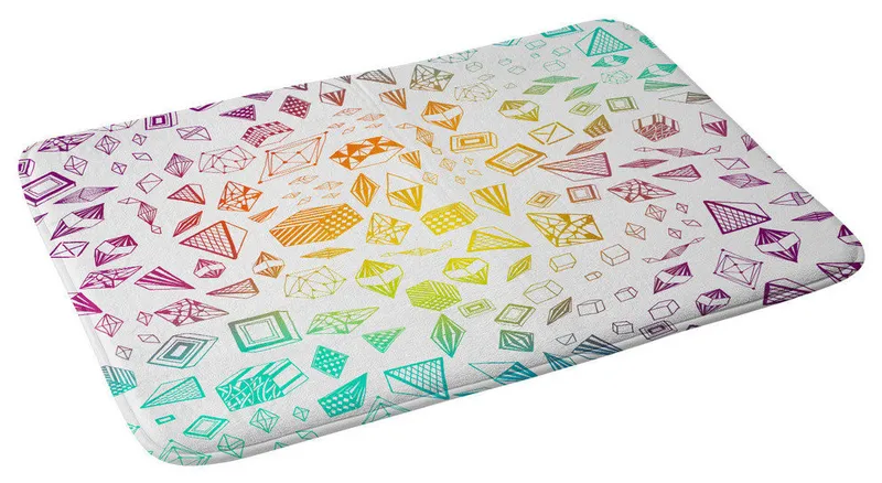 Iveta Abolina Colorful Crystals Memory Foam Bath Mat, 17"x24"