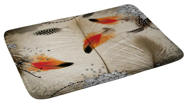Iveta Abolina Feather Dance Memory Foam Bath Mat