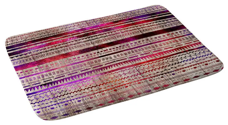 Iveta Abolina Purple Nebula Memory Foam Bath Mat