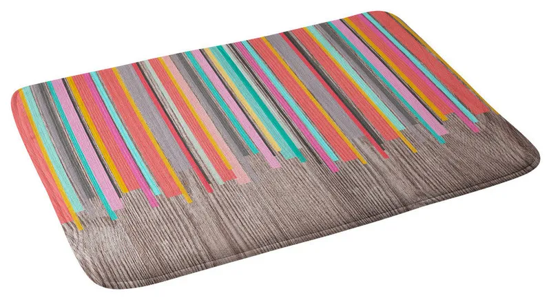 Iveta Abolina Stripe Happy Memory Foam Bath Mat