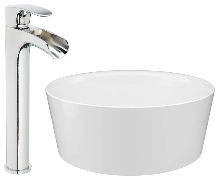Jacuzzi SS6493 Solid Surface 15-3/16" Vessel Bathroom Sink - Gloss