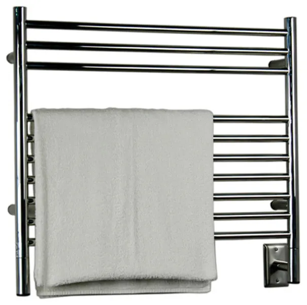 Jeeves Model K-Straight 10-Bar Hardwired Electric Towel Warmer, Brushed