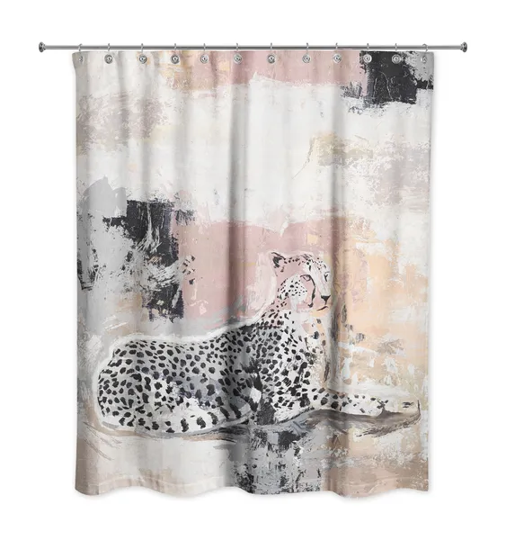 Jungle Cat Abstract I 71"x74" Shower Curtain