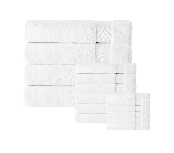 Kansas Turkish Cotton Towel Set, 16 Pcs Set