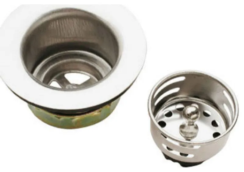 Keeney 878PC Jr. Duo Sink Strainer with  Basket Rolled Edge, 2" - 2-1/2"