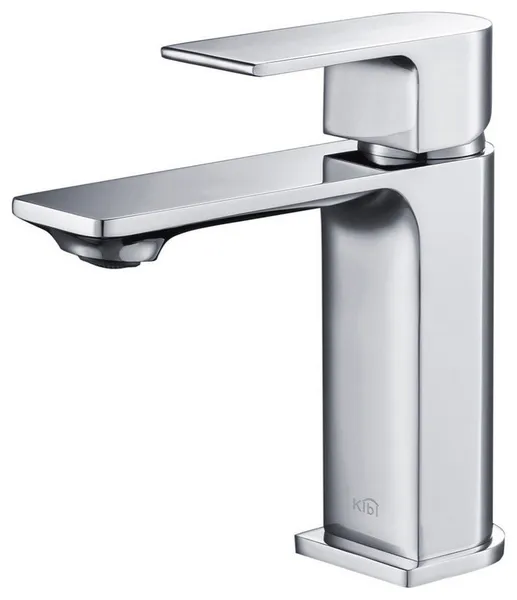 KIBI Mirage Single Handle Bathroom Faucet, Chrome, Without Drain