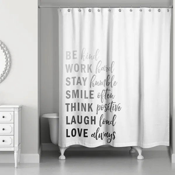 Kind List 71x74 Shower Curtain