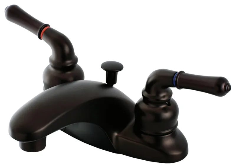 Kingston 4" Centerset Bathroom Faucet w/Retail Pop-Up, Oil Rubbed Bronze