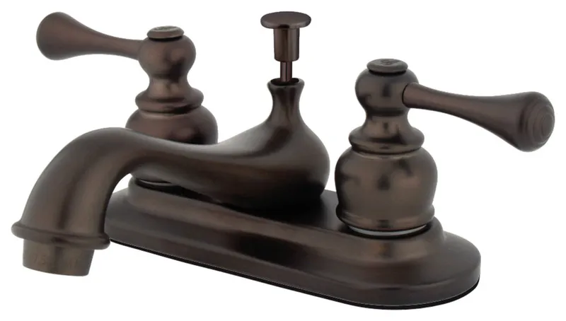 Kingston 4" Centerset Bathroom Faucet w/Retail Pop-Up, Oil Rubbed Bronze