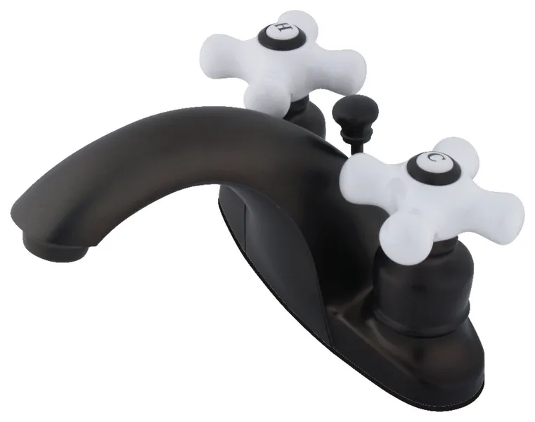 Kingston 4" Centerset Bathroom Faucet w/Retail Pop-Up, Oil Rubbed Bronze