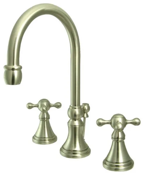 Kingston Brass 10 1/2" Double Cross Handle Bathroom Faucet, KS2988KX