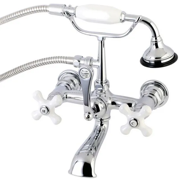 Kingston Brass 11 1/2" Wall Mount Clawfoot Tub Filler, AE560T1