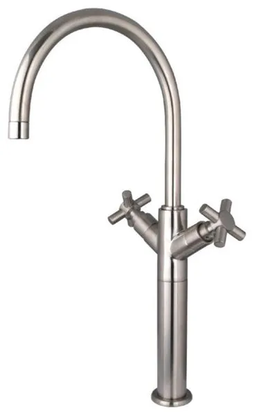 Kingston Brass 18 3/4" Dbl Metal Cross Handle Bathroom Faucet, KS8068JX