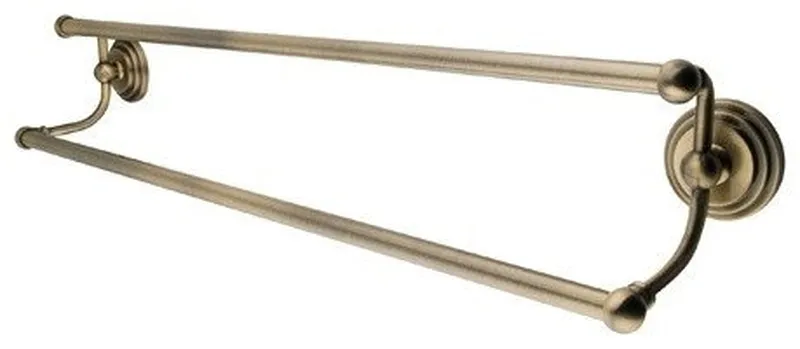 Kingston Brass 24" Dual Towel Bar, Antique Brass
