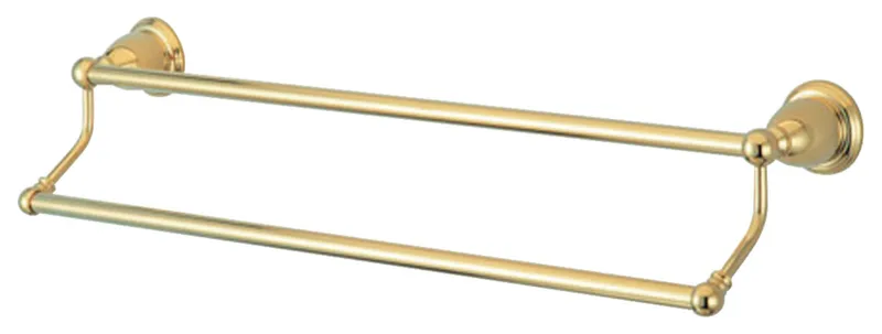 Kingston Brass 24" Dual Towel Bar, Polished Brass