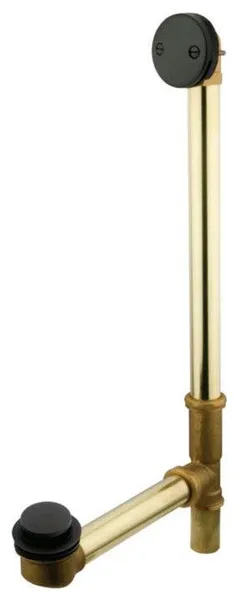 Kingston Brass 28 7/8" Tip-Toe Bathtub Drain with Overflow, DTT2205