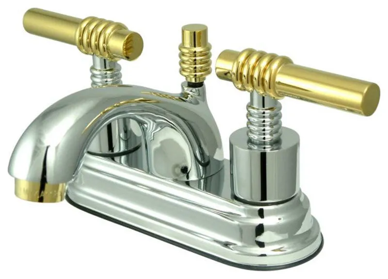 Kingston Brass 3 1/2" Dbl Metal Lever Handle Bathroom Faucet, KS2604ML