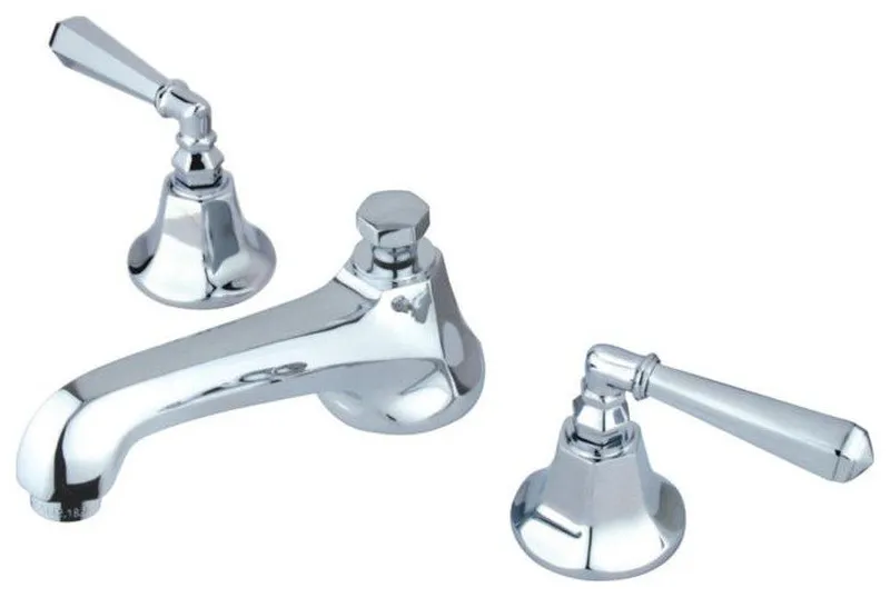 Kingston Brass 3" Double Metal Lever Handle Bathroom Faucet, KS4461HL