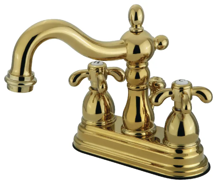 Kingston Brass 4" Centerset Bathroom Faucet, Polished Brass