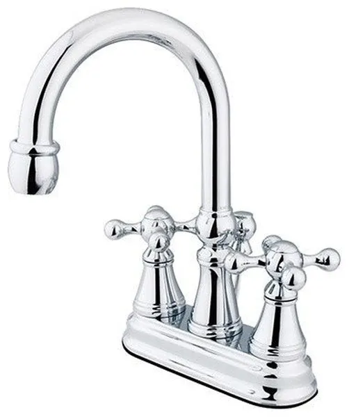 Kingston Brass 4" Centerset Bathroom Faucet, Polished Chrome