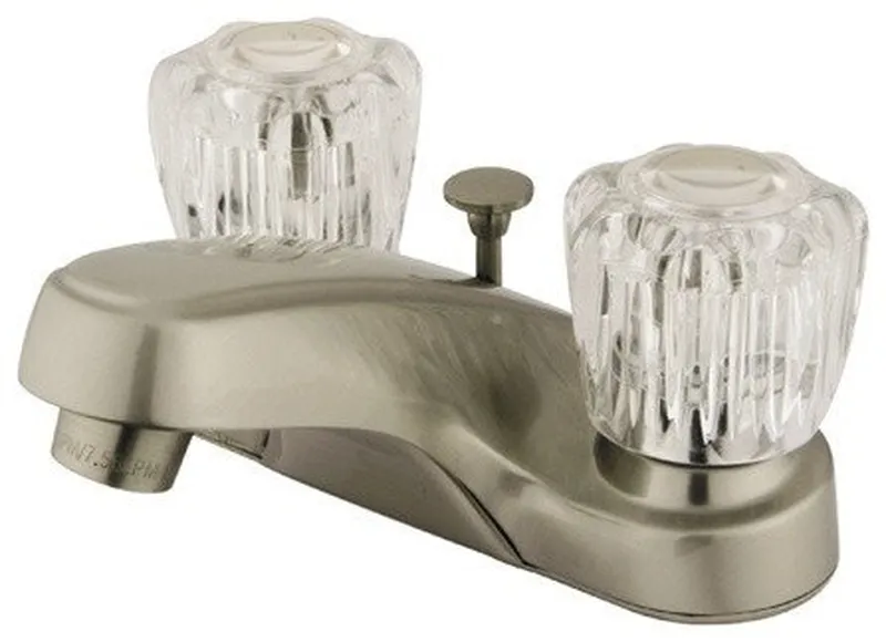 Kingston Brass 4" Centerset Bathroom Faucet w/Brass Pop-Up, Brushed Nickel
