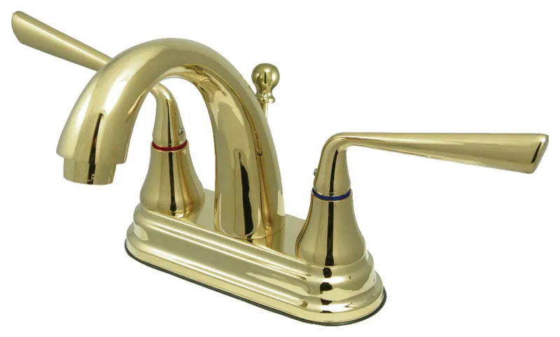 Kingston Brass 4" Centerset Bathroom Faucet w/Brass Pop-Up, Polished Brass