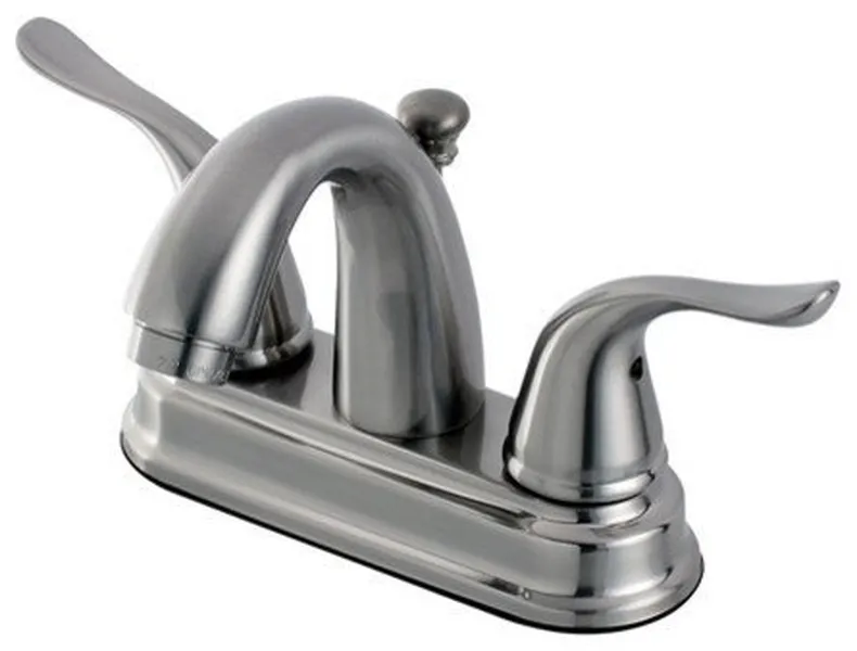 Kingston Brass 4" Centerset Bathroom Faucet w/Retail Pop-Up, Brushed Nickel