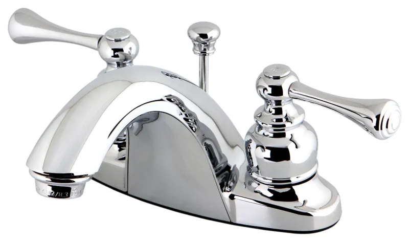 Kingston Brass 4" Centerset Bathroom Faucet w/Retail Pop-Up, Polished Chrome