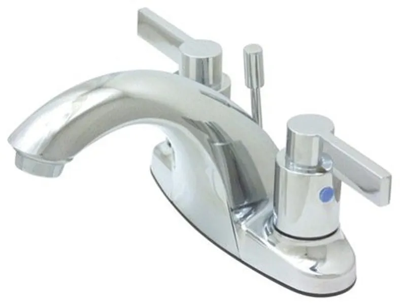 Kingston Brass 4" Centerset Bathroom Faucet w/Retail Pop-Up, Polished Chrome
