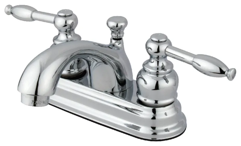 Kingston Brass 4" Centerset Bathroom Faucet w/Retail Pop-Up, Polished Chrome