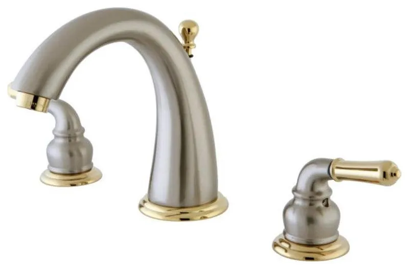 Kingston Brass 6" Dbl Metal Lever Handle Bathroom Faucet, KS2969
