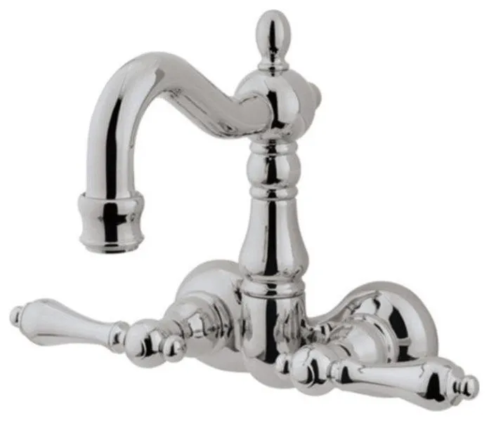 Kingston Brass 6" Wall Mount Clawfoot Tub Filler in Brushed Nickel, CC1071T8