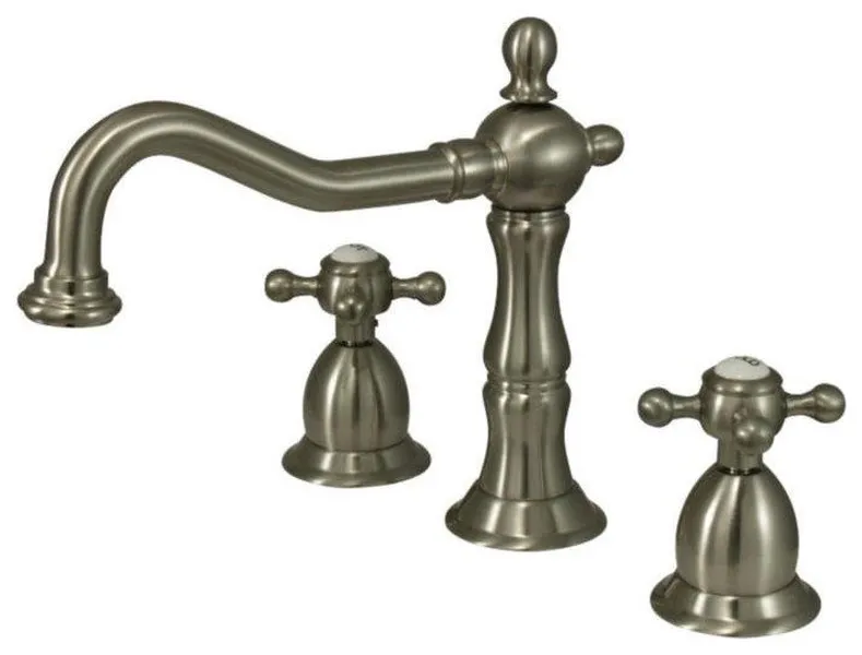 Kingston Brass 7 1/2" Double Cross Handle Bathroom Sink Faucet, KS1978BX
