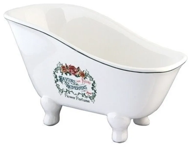 Kingston Brass 8-1/16" Miniature Ceramic Calwfoot Bath Tub, White