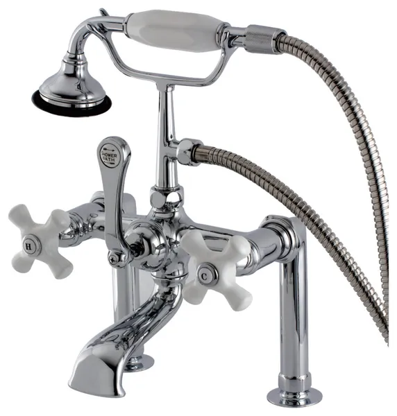 Kingston Brass AE112T Vintage Deck Mounted Roman Tub Filler - Polished Chrome