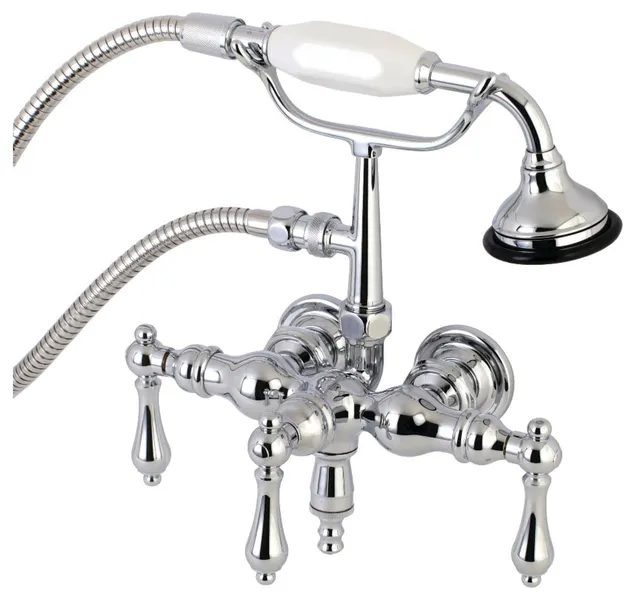 Kingston Brass AE20T Vintage Wall Mounted Clawfoot Tub Filler - Polished Chrome