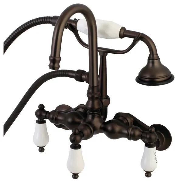 Kingston Brass AE304T Vintage Wall Mounted Clawfoot Tub Filler - Oil Rubbed