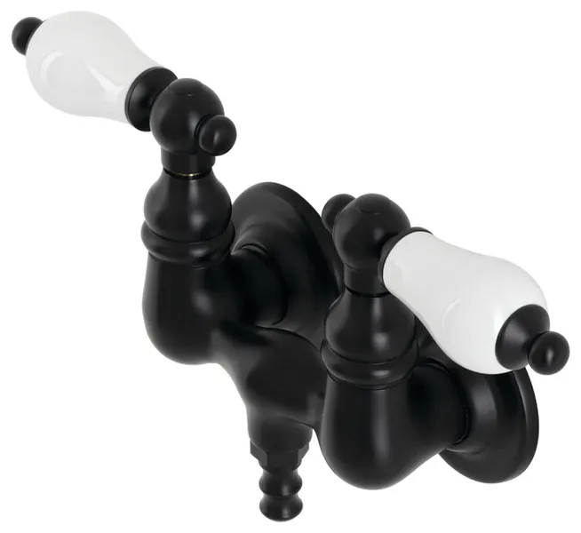 Kingston Brass AE35T Vintage Wall Mounted Tub Filler - Matte Black