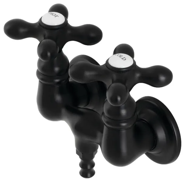 Kingston Brass AE37T Vintage Wall Mounted Tub Filler - Matte Black
